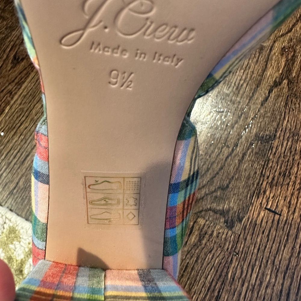 J. Crew Pastel Plaid Heels - Picture 7 of 8